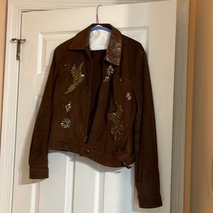Suede Jacket by Polo Ralph Lauren brown and size medium. Very Cool jacket.